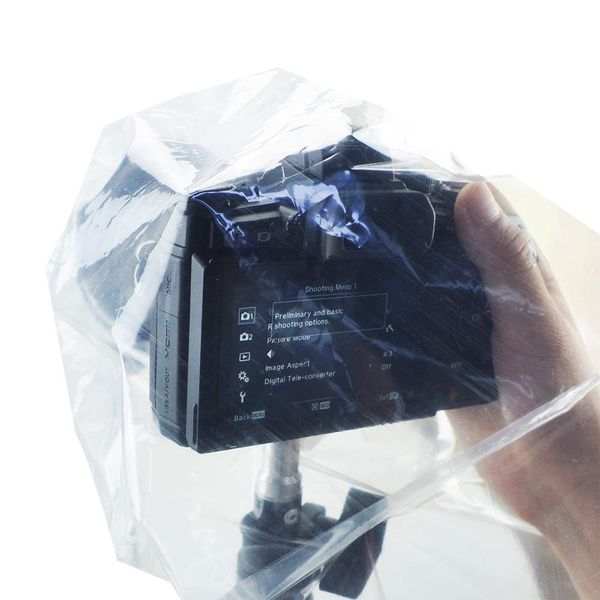 JJC RI-S Disposable Rain Cover for Mirrorless System Camera (DSLR Camera) - Pack of 2 - Transparent