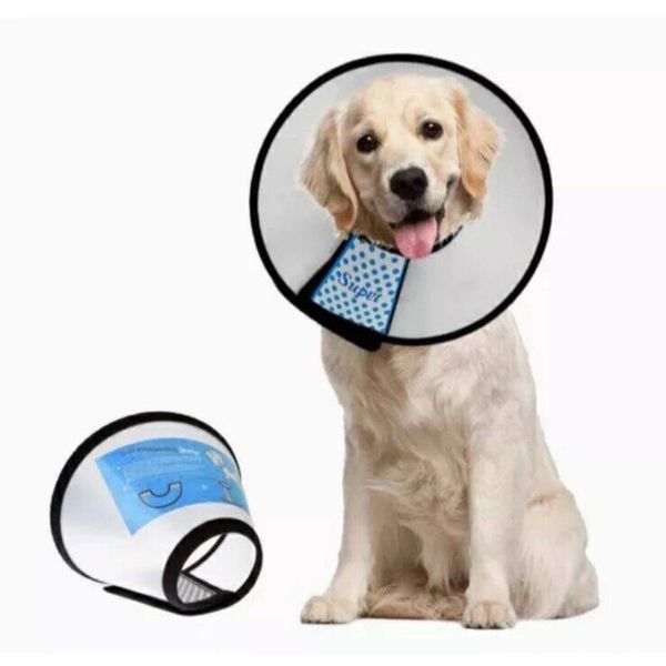 Supet Dog Cone Collar Adjustable After Surgery, Comfy Pet Recovery Collar Large