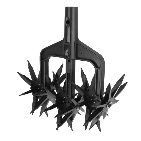 Msiud Sternfräse Garten, 2 In 1 Manueller Kultivator Grubber Rollkultivator Schneidrechen Nivellierungsrechen Vertikutierrechen Mini Spiker Rasen Handvertikutierer Mit Teleskopischem Griff