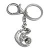 FizzyButton Gifts Chameleon Keyring Key Ring and Lobster Clasp with Silver Tone Charm