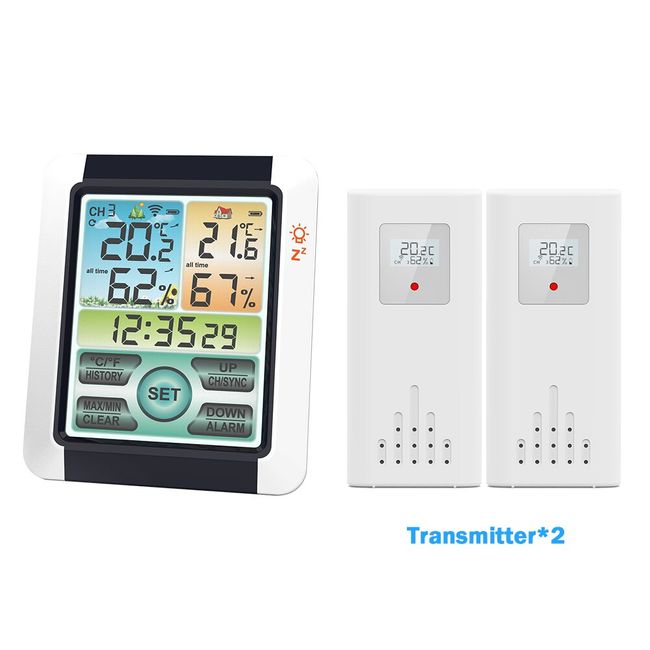 LCD ?/? Digital Wireless Indoor/Outdoor Thermometer Clock Temperature Meter  With Transmitter 