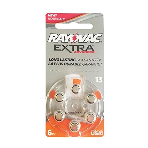 Rayovac Extra Advanced, Size 13 Hearing Aid Battery, 60 Batteries