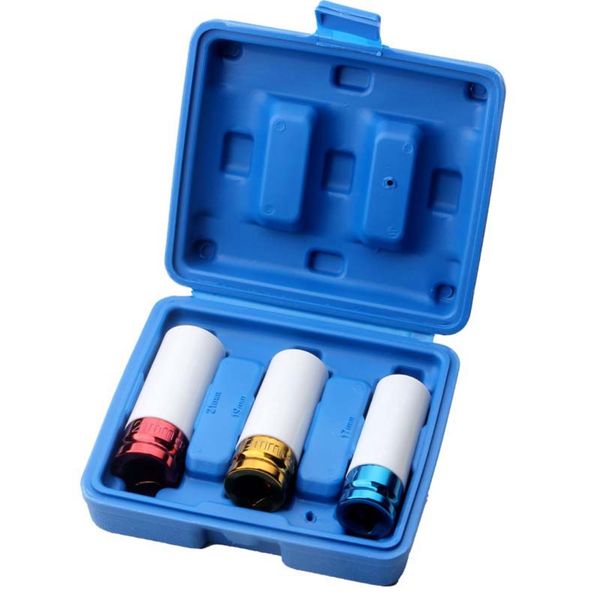Aluminum Wheel Socket Set, Impact Wrench Compatible, Wheel Nut Socket (3)