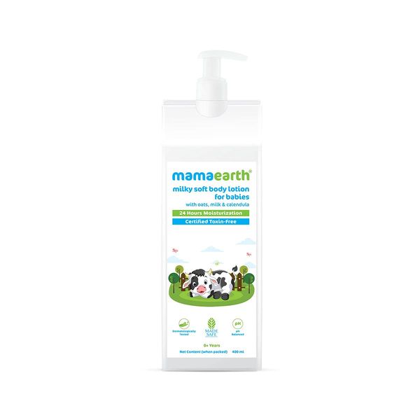 Mamaearth Milky Soft Body Lotion with Oats, Milk & Calendula 400 ml (Pack of 1)