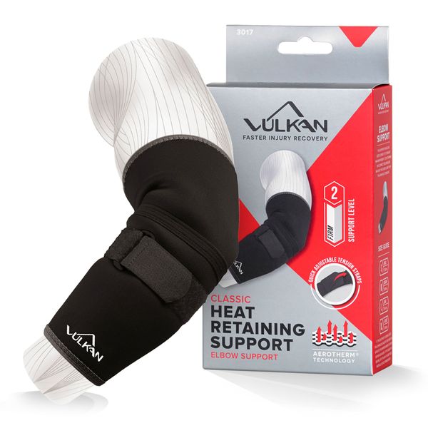 Vulkan Elbow Support, Classic Tennis Elbow Support with Strap, Medium