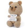 atimier Get Well Soon Gift - Handmade Crocheted Bear with Heartwarming Message