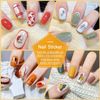 TOROKOM Color Graffiti Style Pattern Nail Stickers, 3D Stickers, Nail Art, Design, Nail Decor, Adult and Kids, Nail Jewelry (Set of 12)