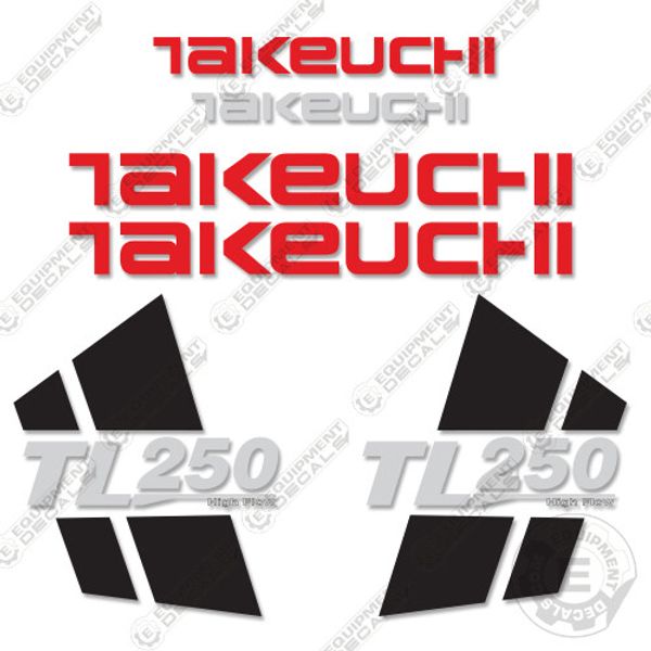 Fits Takeuchi TL250 Decals Skid Steer Loader Equipment Decals Decal Kit
