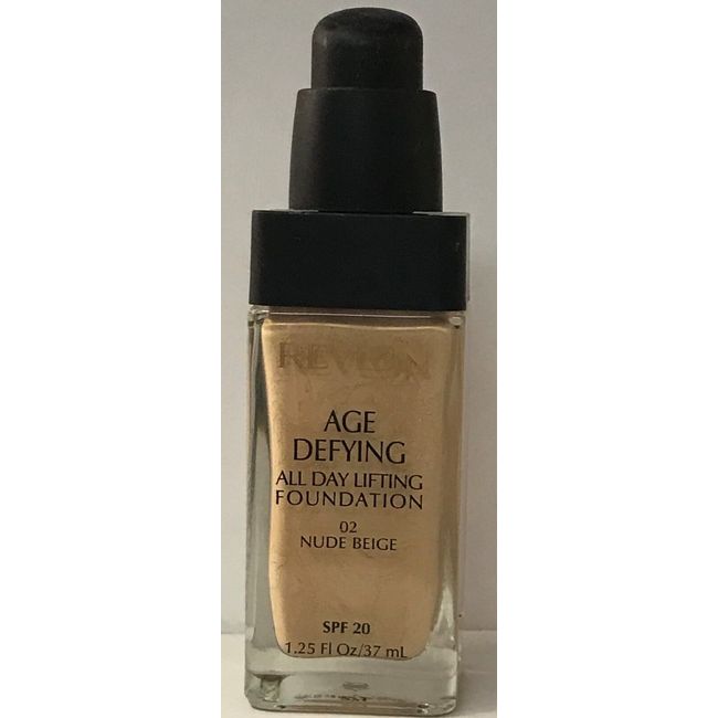 2 bottles Revlon Age Defying All Day Lifting Foundation Nude Beige 02