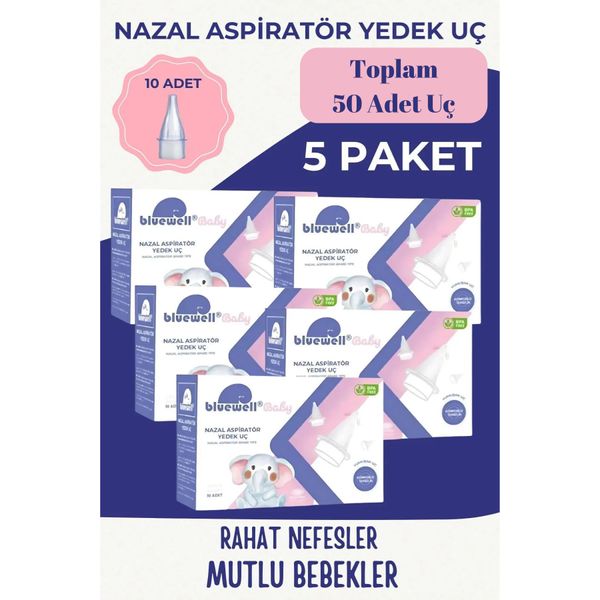 5X Otribebe Brunobaby Weebaby Uyumlu Nazal Aspiratör Yedek Uç Burun Aspiratörü Ucu Yumuşak Uç 10'lu