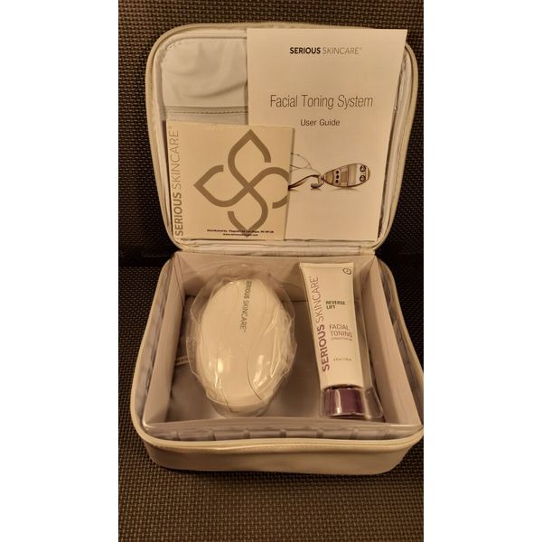 Facial Toning System Serious SkinCare Micro Current Anti Aging Egg & Gel 1676GIB