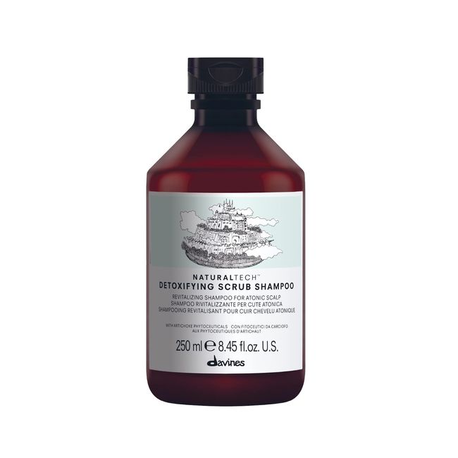 Davines Naturaltech DETOXIFYING Scrub Shampoo, Deeply And Gently Cleanse Hair And Scalp, 8.45 Fl. Oz.