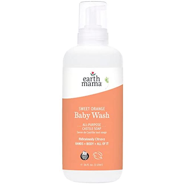 Earth Mama Angel Baby Shampoo & Body Wash, Angel Baby - 34 fl oz