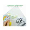 200 PK Koala Printable Clear Vinyl Sticker Paper for LASER Printer Waterproof