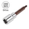 sourcing map 1/2-Inch Drive T35 Torx Bit Socket S2 Steel 100mm Length