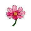 Mono Quick Applique Flower with Stem Pink