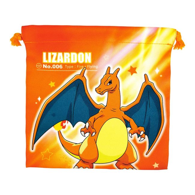 Tees Factory PM-5530204LZ Pokémon Flat Drawstring Starlight Charizard H20 x W 20cm