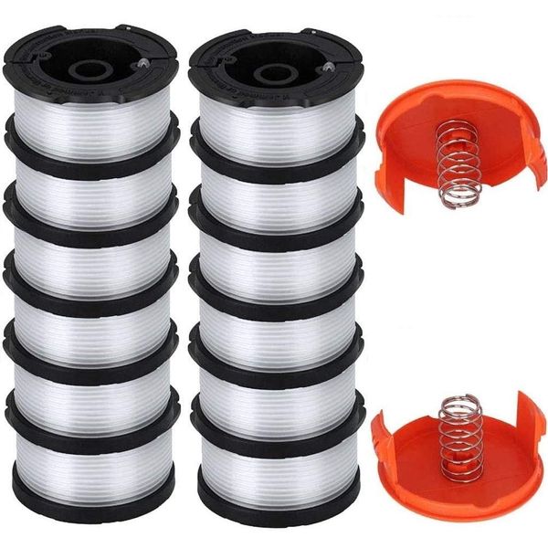 AF100 Replacement Spool for Black and Decker AF-100-3ZP AF-100-BKP,30-Foot,0.065-Inch,(AF-1003ZP) fits GH900 GH600 GH610 String Trimmer 30ft 0.065" Trimmer Line Replacement Spool Refills (12 + 2 )