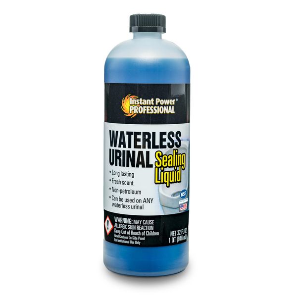 Instant Power Professional Waterless Urinal Sealing Liquid – Cleaner and Deodorizer, Ready to Use, Neutral pH, 32 Fl Oz