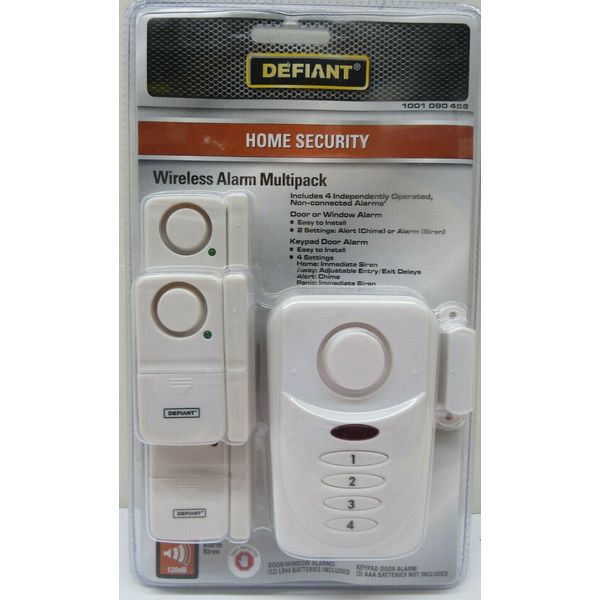 Defiant Wireless Home Security Door/Window Alarm Kit Multipack