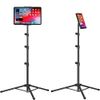 Adjustable Floor Tripod Stand Carrying Music Bracket for iPad 4.7-12.9" Tablets