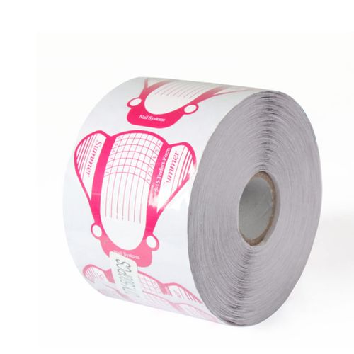 500 Pezzi Cartine Unghie, Ricostruzione Allungamento Unghie, Nail Art Accessori, Adatto a Donne, Ragazze, Manicure(Rosa)
