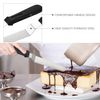 ICSTM Offset Spatula,Black Stainless Steel Offset Spatula (2 Pack,6in+8in Curved)