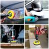 132Pcs 3" Sanding Discs Foam Buffering Sponge Pad Sander Paper + Drill Adapter