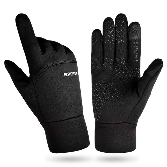 MOLENKY Winterhandschuhe, Wasserdicht Fahrrad Handschuhe, Unisex Touchscreen Handschuhe, Warme und rutschfest, für Laufen, Fahren, Radfahren, Wandern (L)