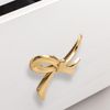 Mikily‘s Brass Bow Shape Cabinet Knobs, Gold Drawer Pulls, Decorative Bow Knobs, 6 Pack