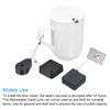 sourcing map Retractable Cable Lock with Double-Sided Adhesive Remote Control Security Lock Rectangular for TV, DVD,Showroom,Remote,600g 4Set Black