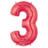 Burton & Burton 40 " Number Shape Balloons, Red , red
