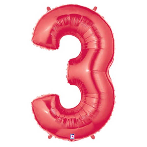 Burton & Burton 40 " Number Shape Balloons, Red , red