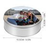 Personalised with your own Text/Image/Any Name themed Funny Round & Rectangular shaped portable metal tin storage box (Round Shape)