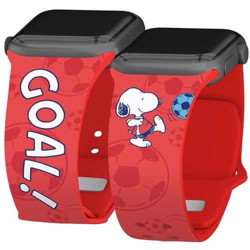 Peanuts Snoopy in Sports HD Watch Band Compatible with Apple Watch (42/44/45/49mm Short Soccer)