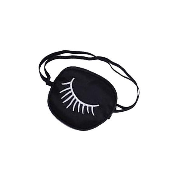 Black Eyepatch Eyelash Monocular Eyepatch Silk Adjustable Concave Single Patch Recovery Eye Patch for Adults