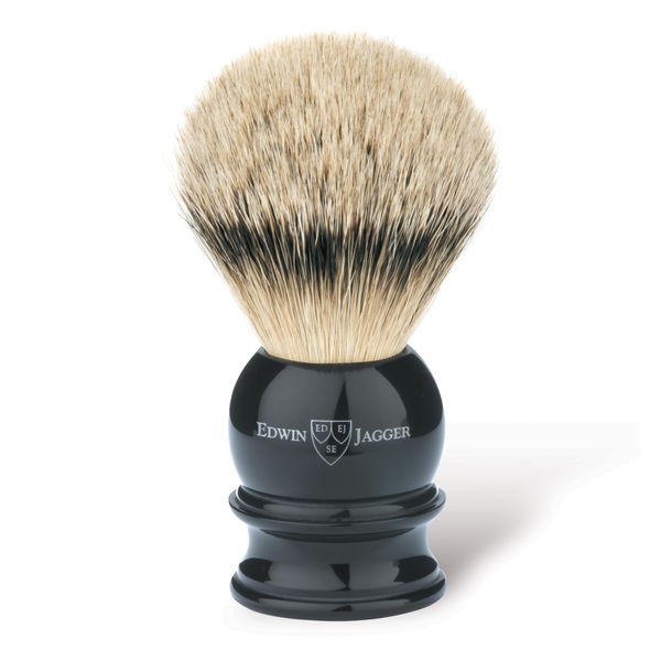 Edwin Jagger Silvertip Badger Ebony Shaving Brush Medium 1EJ466