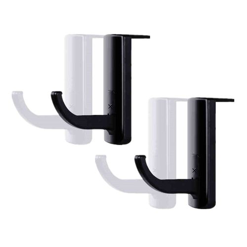 yueton 4pcs Black and White Headphone Headset Hanger Monitor Stand Holder Headset Stick-on Hook