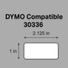 OfficeSmartLabels - 1" x 2-1/8" Multipurpose Labels, Compatible with 30336 (4 Rolls - 500 Labels Per Roll)