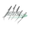 Cross Locking Tweezers Set 5 Cross Lock Soldering Self Closing Straight & Bent