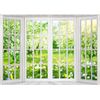 LYWYGG 8X6 Spring Backdrop Window Spring Scenery Backdrops Window Forest Photography Background cp-472