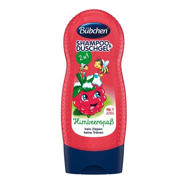 Bübchen Raspberry Fun 2-in-1 Shampoo & Shower Gel for Children, 230ml