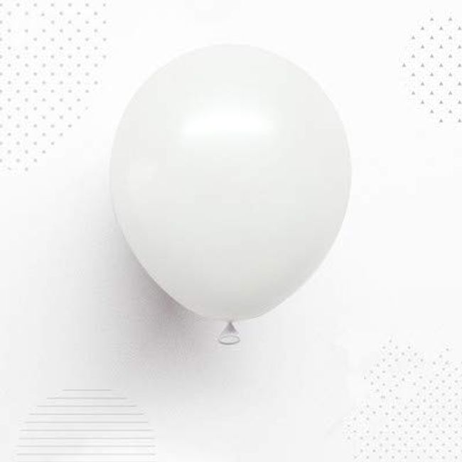 5 Inch Round Balloons 13cm Standard White White 50pcs