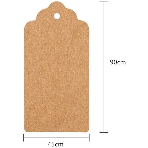 Kraft Paper Tags Brown Card 100 PCS Gift Tags for Presents Christmas Decorations 9 x 4.5 cm Brown Tags Crafts Paper with 10M Jute Twine String DIY Hang Labels