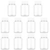 WLLHYF 10 PCS Plastic Clear Bottles 80ML Transparent Pill Bottle Empty Container Refillable Solid Powder Case Reusable Storage Holder with Caps for Dispense Different Items