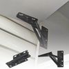 2 PCS Black Folding Spring Hinges,80 Degree Foldable Cabinet Hinges