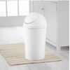 Sterilite White 12 Qt Swing-Top Wastebasket