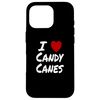 iPhone 16 Pro I Heart (Love) Candy Canes Winter Peppermint Christmas Case