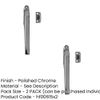 2 Pack Modern Non-Lockable Casement Fasteners in Polished Chrome - 124mm - Window Handle