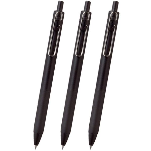 Mitsubishi Pencil Gel Ink Ballpoint Pen uni-ball one 0.38mm black black shaft 3pcs set